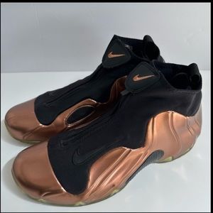 Nike Air Men's Flightposite Copper and Black 2014 Size 10.5